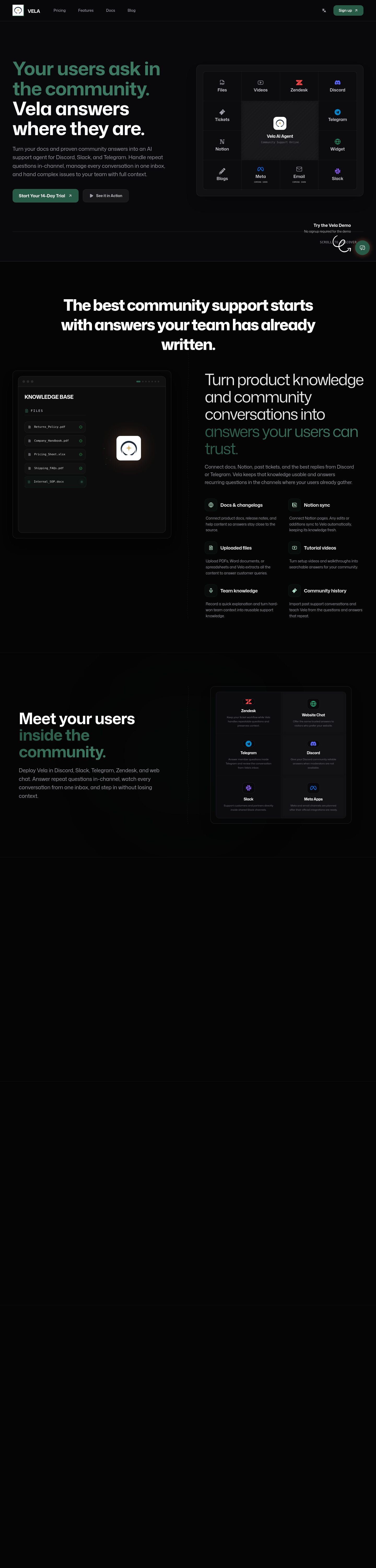 Vela.cx desktop full-page screenshot